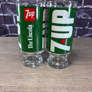 Vintage 1970s 7UP The Uncola Tumblers